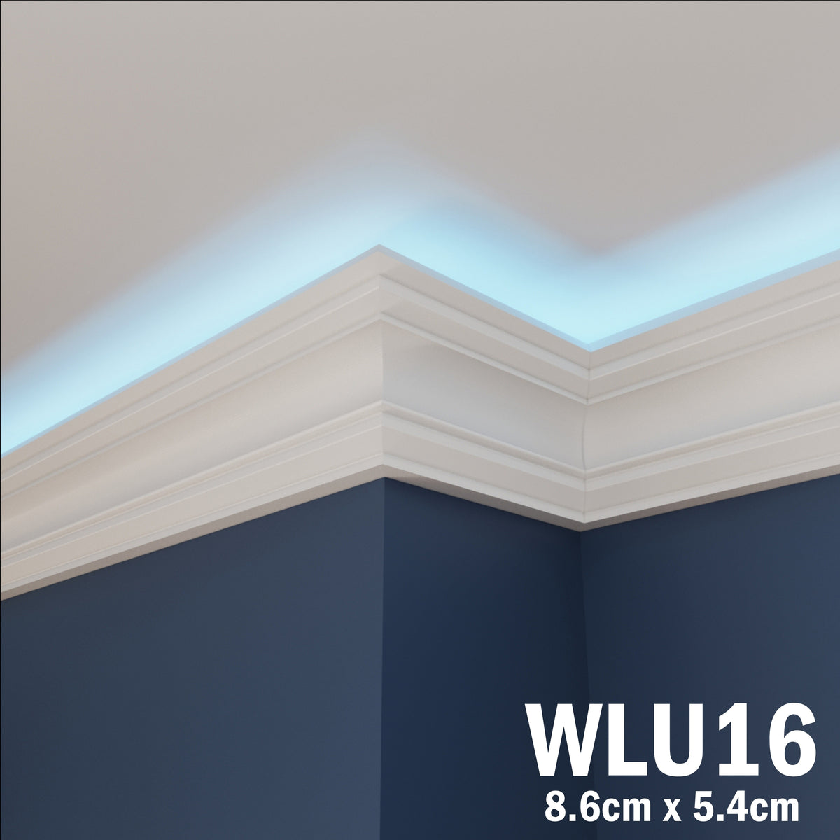 LED Coving for Ceilings Cornice XPS Extruded Polystyrene WLU16
