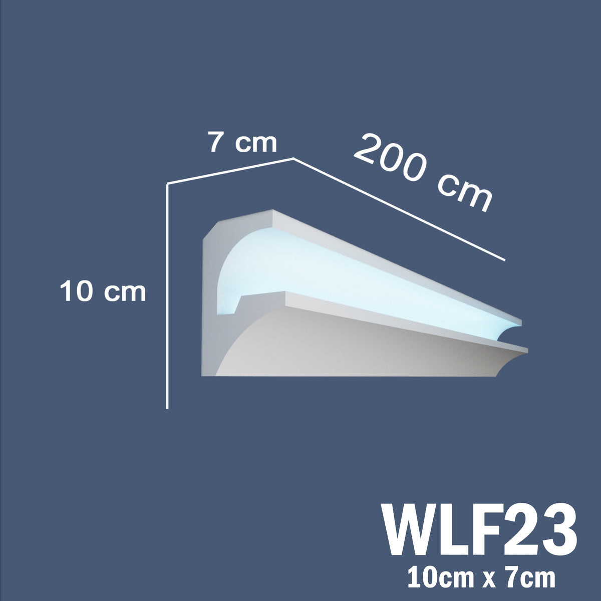 LED Coving for Ceilings Cornice XPS Extruded Polystyrene WLF23