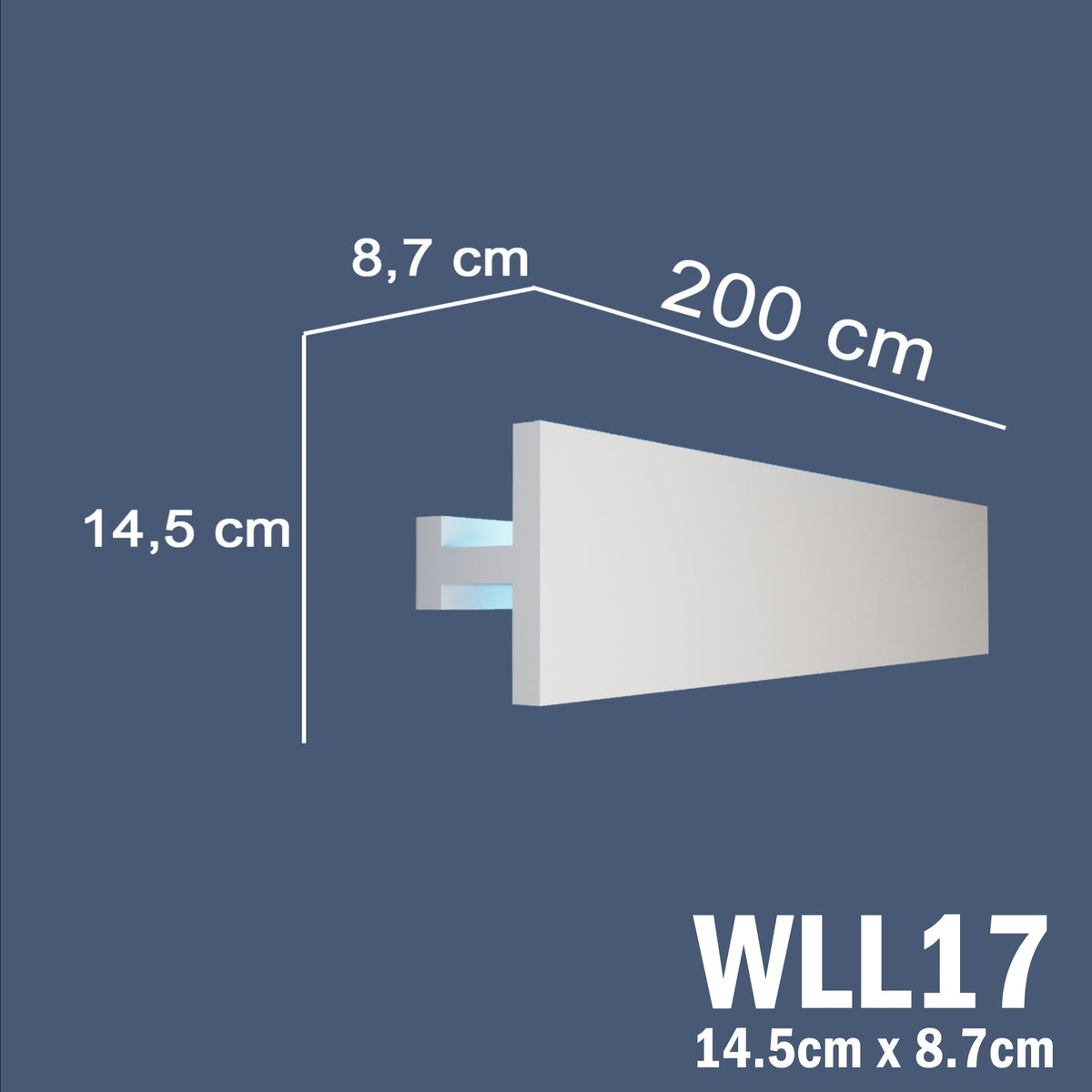 LED Coving for Ceilings Cornice XPS Extruded Polystyrene WLL17