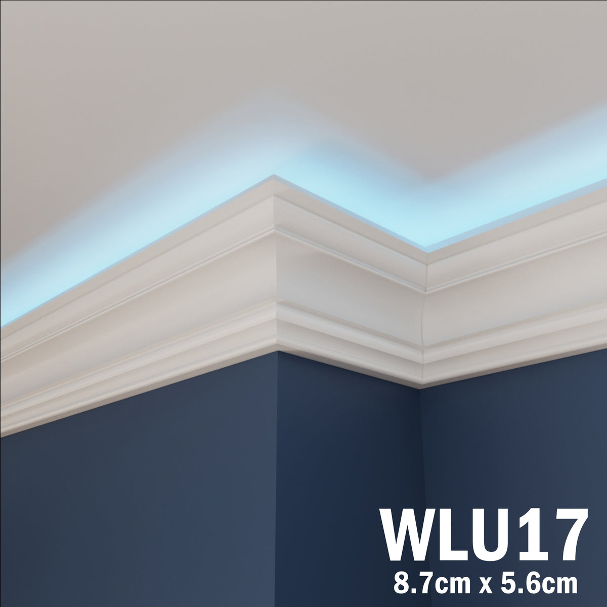 LED Coving for Ceilings Cornice XPS Extruded Polystyrene WLU17
