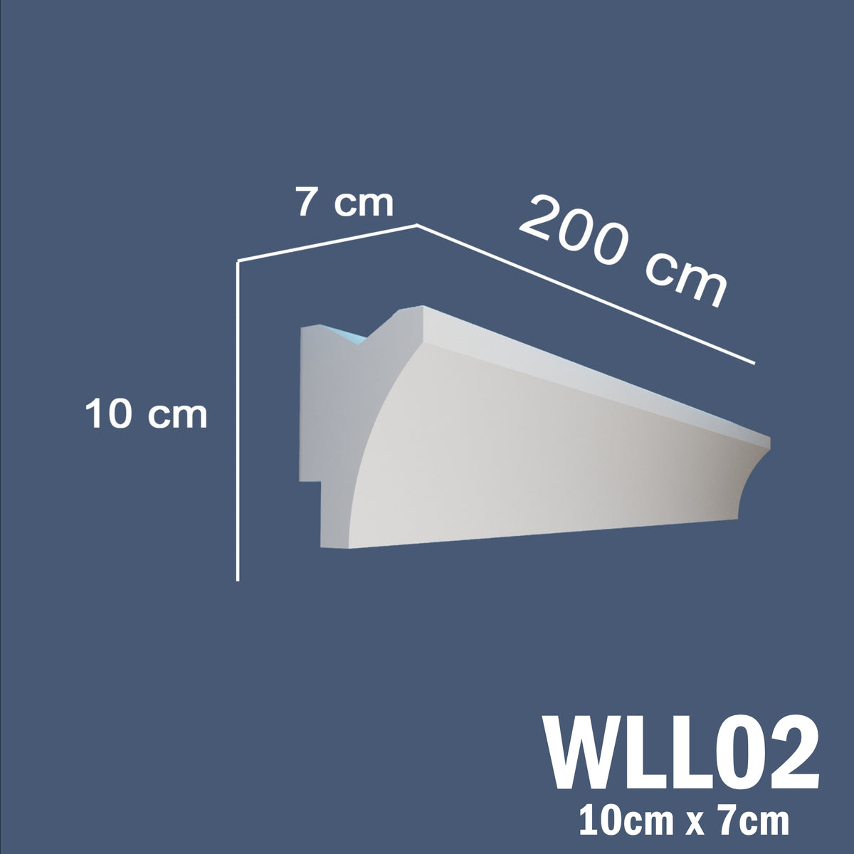 LED Coving for Ceilings Cornice XPS Extruded Polystyrene WLL02