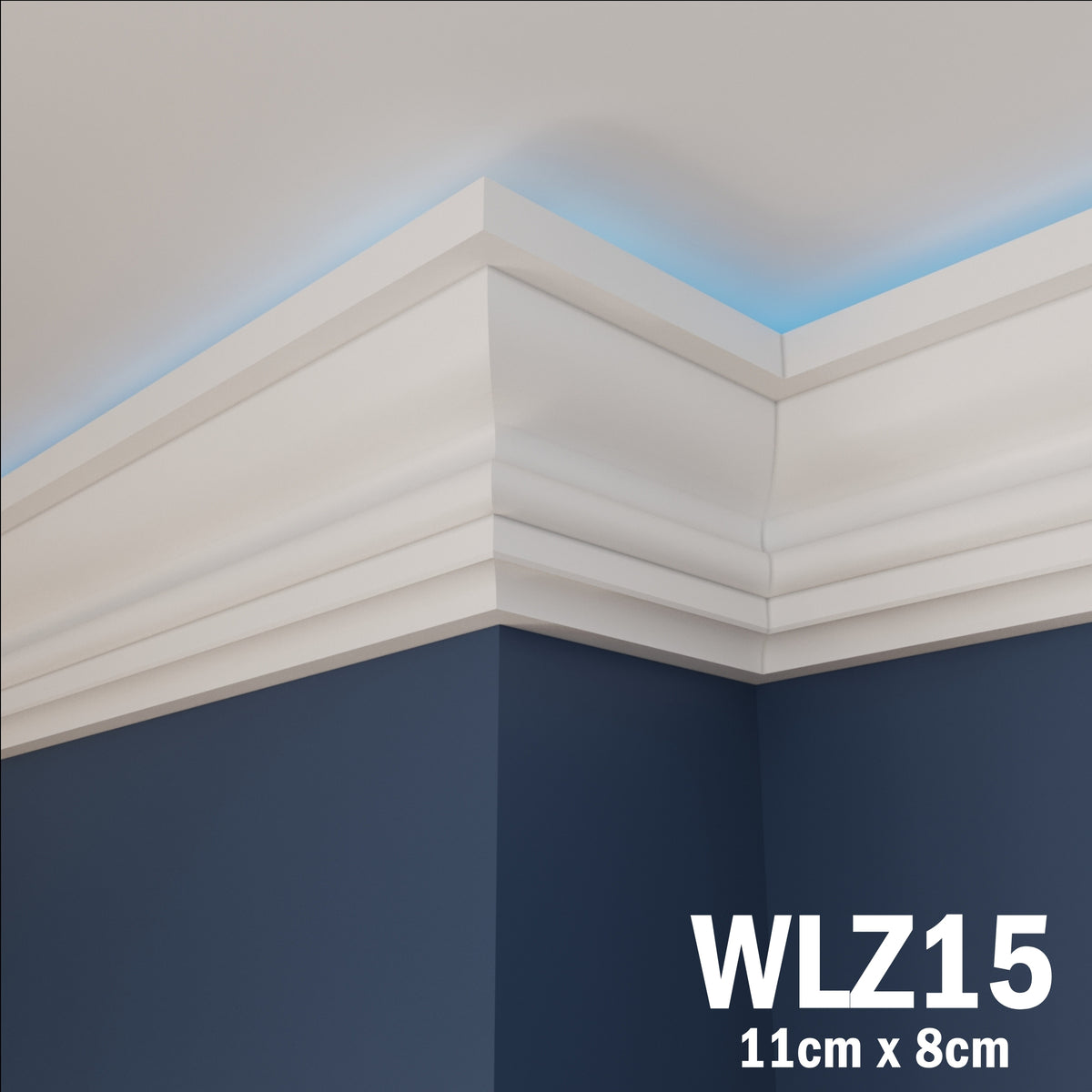 LED Coving for Ceilings Cornice XPS Extruded Polystyrene WLZ15