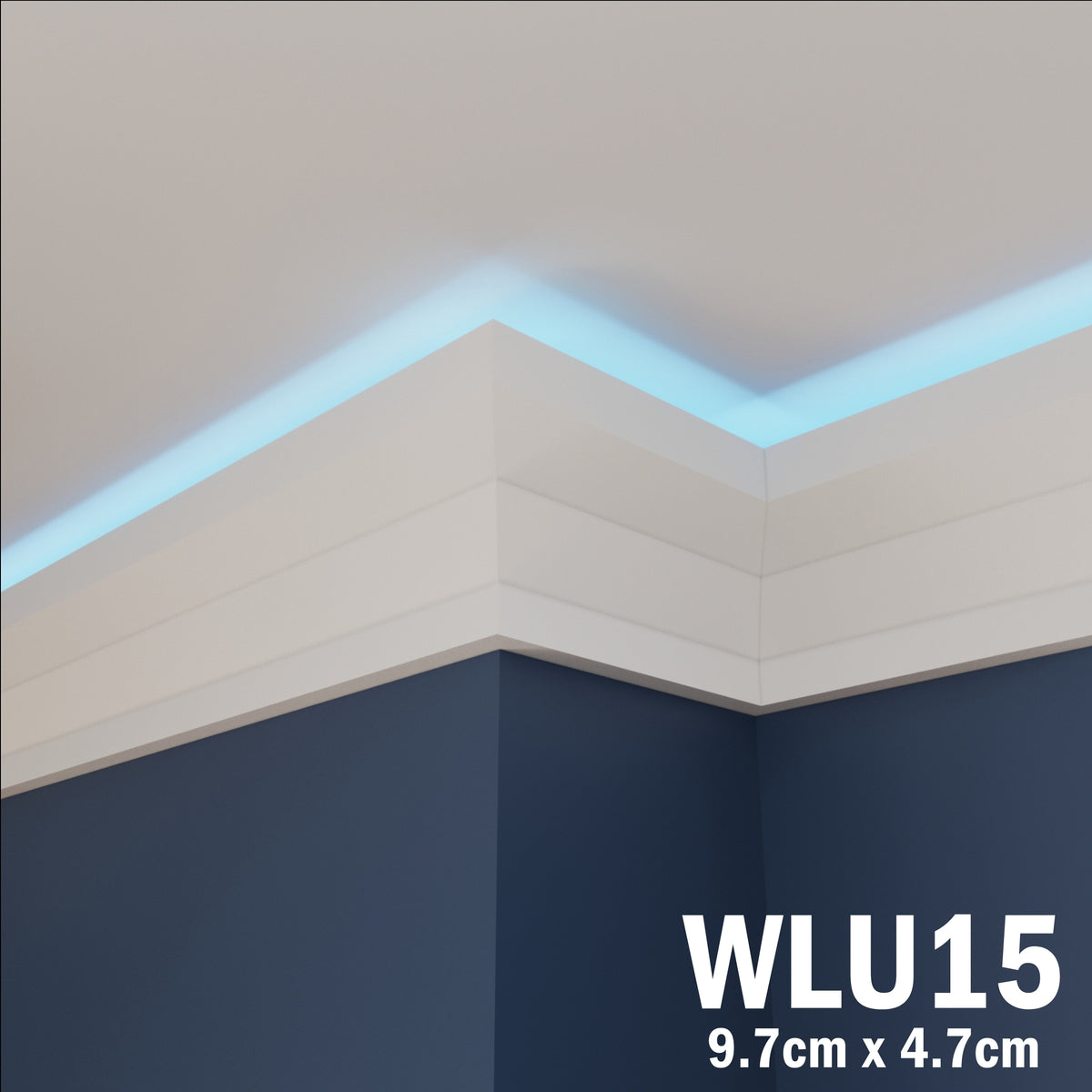 LED Coving for Ceilings Cornice XPS Extruded Polystyrene WLU15