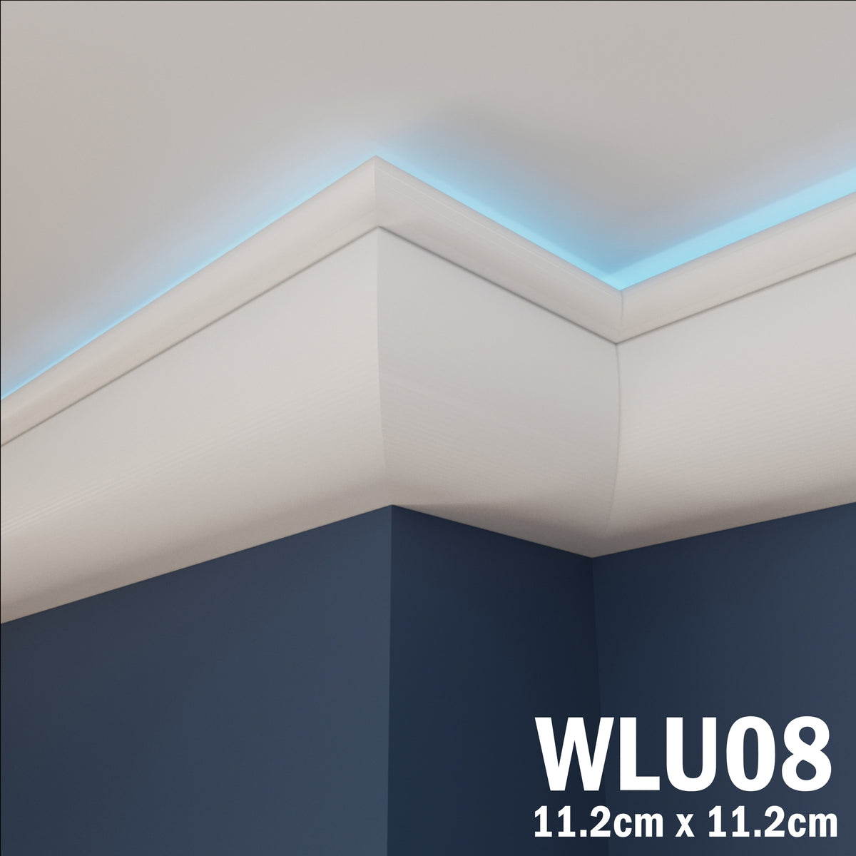 LED Coving for Ceilings Cornice XPS Extruded Polystyrene WLU08
