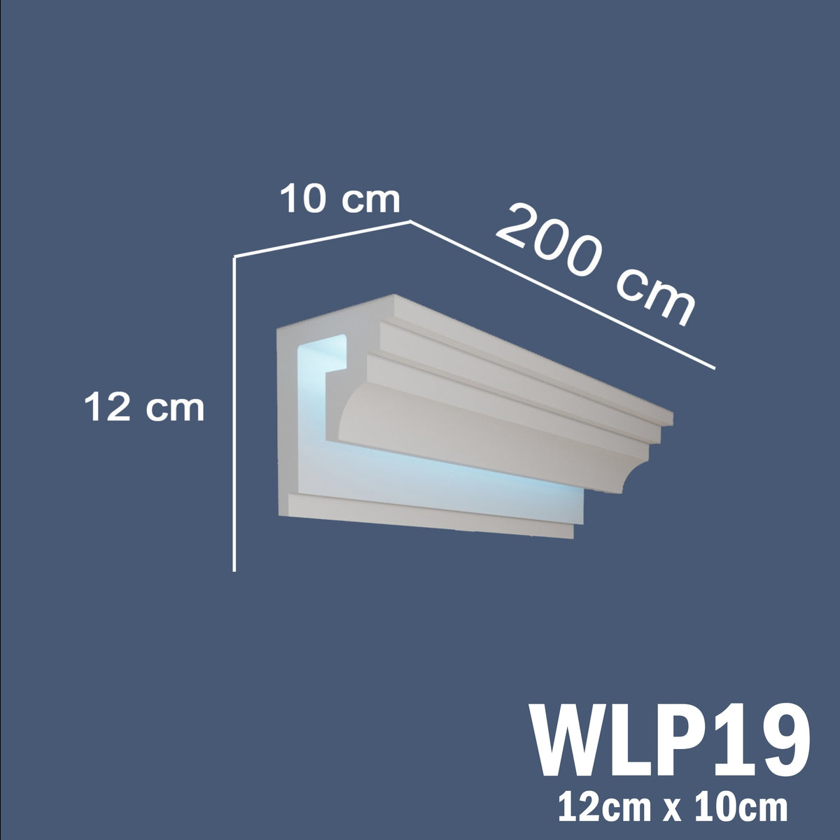 LED Coving for Ceilings Cornice XPS Extruded Polystyrene WLP19