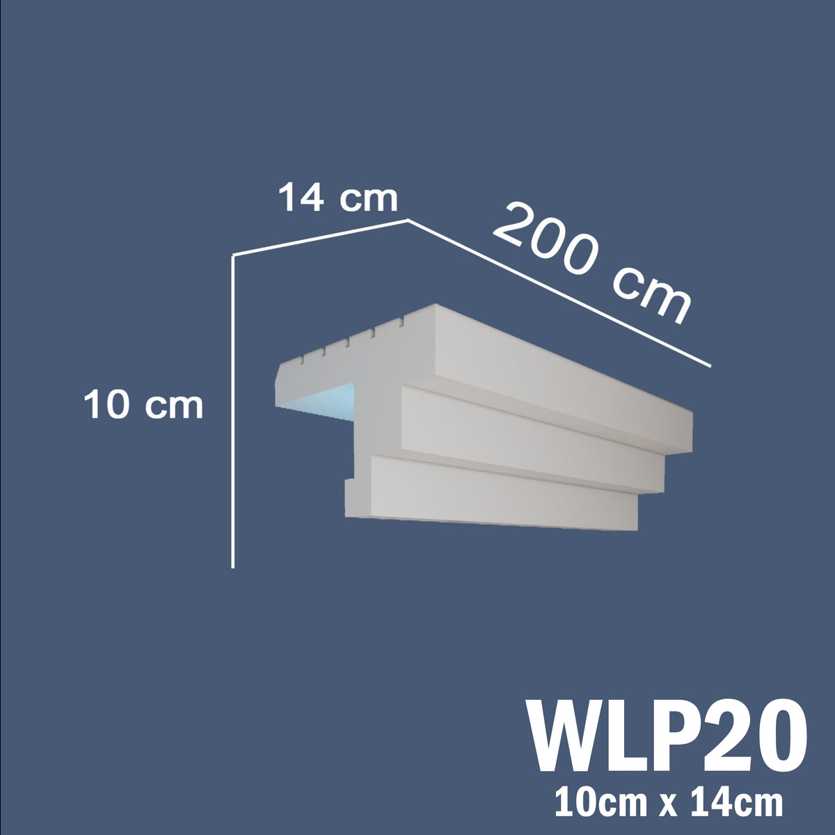 LED Coving for Ceilings Cornice XPS Extruded Polystyrene WLP20