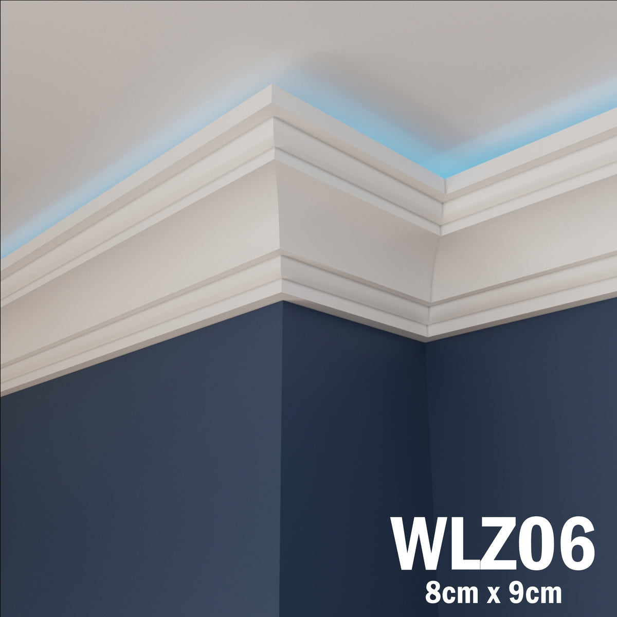 LED Coving for Ceilings Cornice XPS Extruded Polystyrene WLZ06