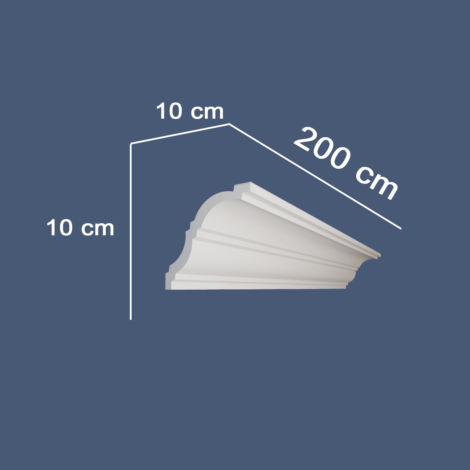 WM16 Series XPS Cornice Coving – Decorative Coving Moulding for Ceilings, Lightweight Paintable Ceiling Coving Trim, Easy DIY Installation, Durable and Moisture Resistant