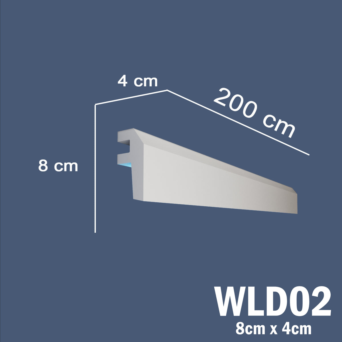 LED Coving for Ceilings Cornice XPS Extruded Polystyrene WLD02