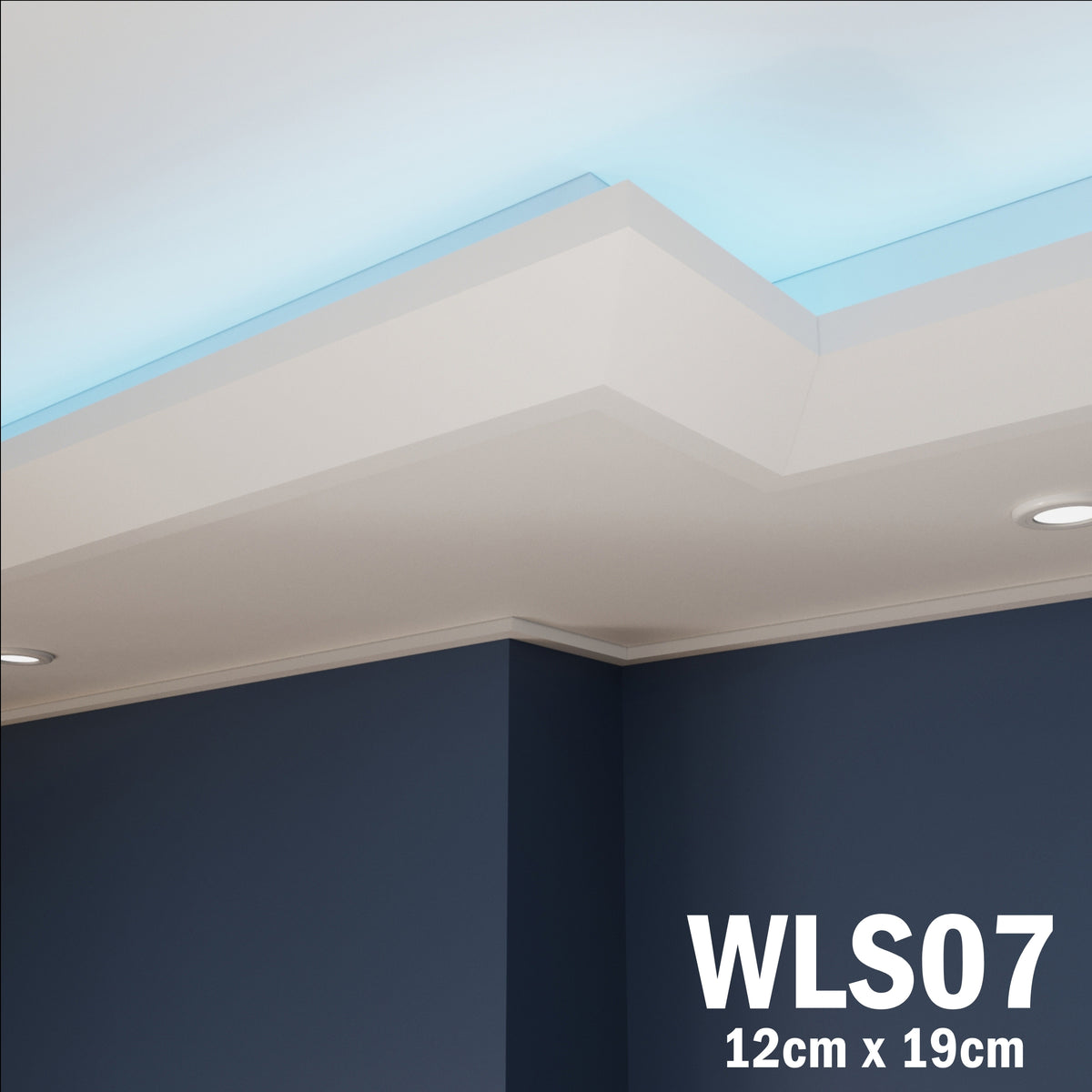 LED Coving for Ceilings Cornice XPS Extruded Polystyrene WLS07