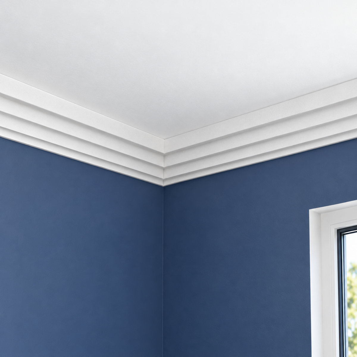 Extruded Polystyrene Coving for Ceilings, Cornice 4x11cm GBW02