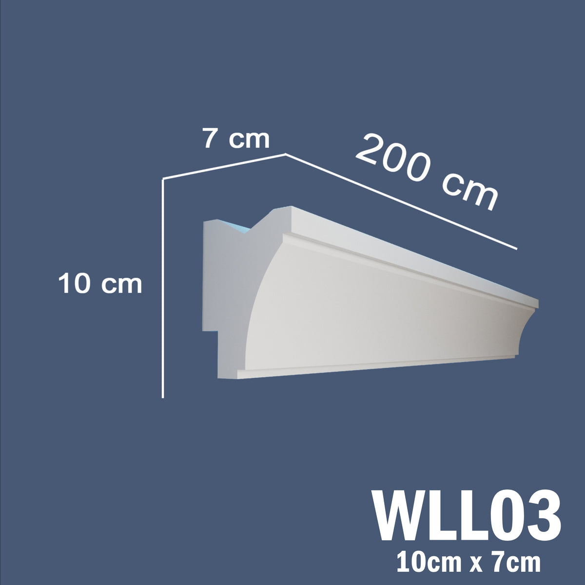 LED Coving for Ceilings Cornice XPS Extruded Polystyrene WLL03