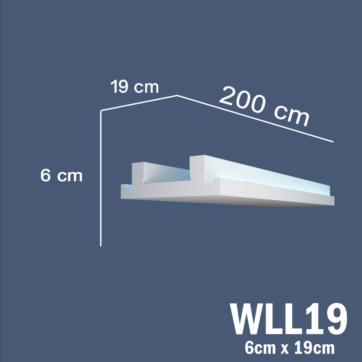 LED Coving for Ceilings Cornice XPS Extruded Polystyrene WLL19