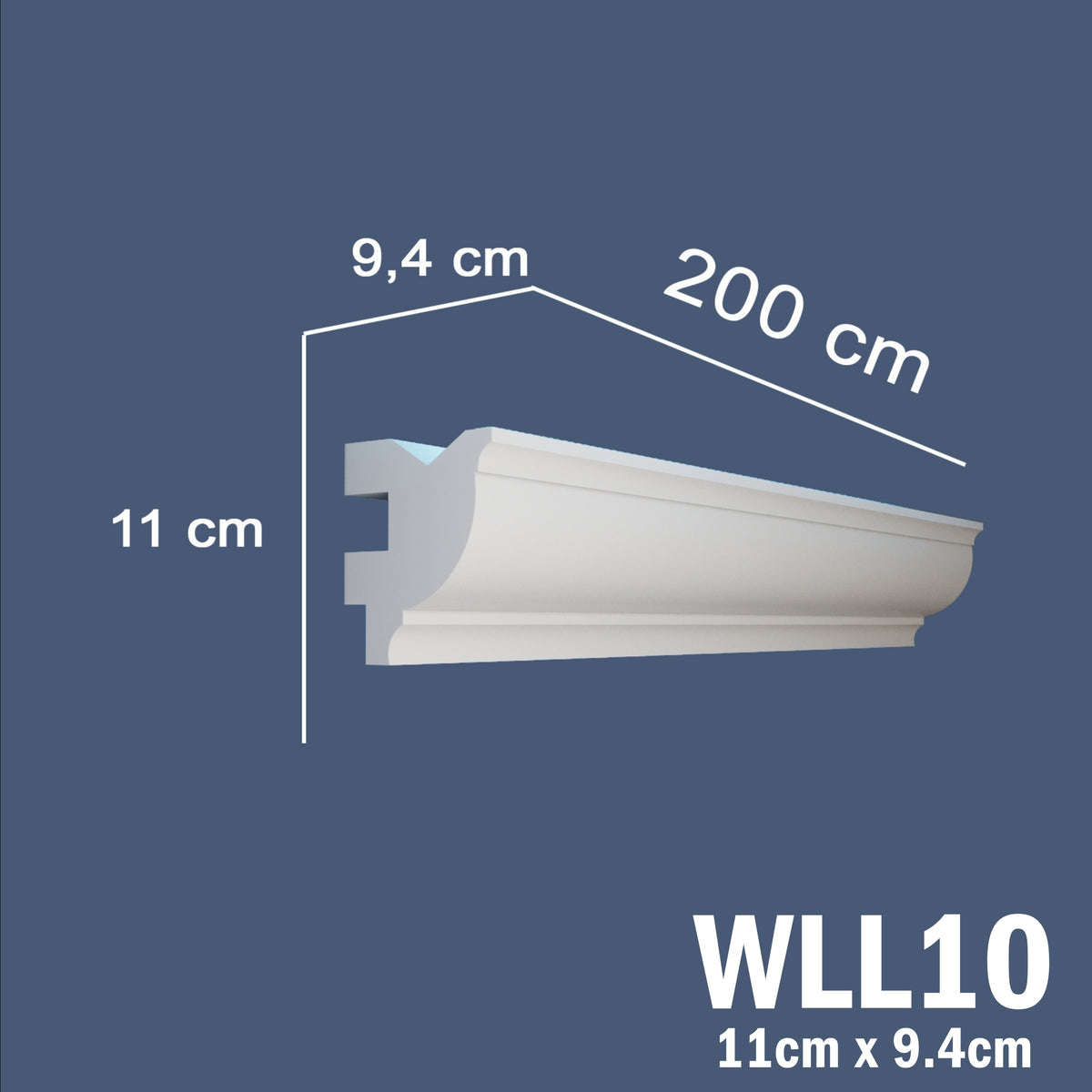 LED Coving for Ceilings Cornice XPS Extruded Polystyrene WLL10