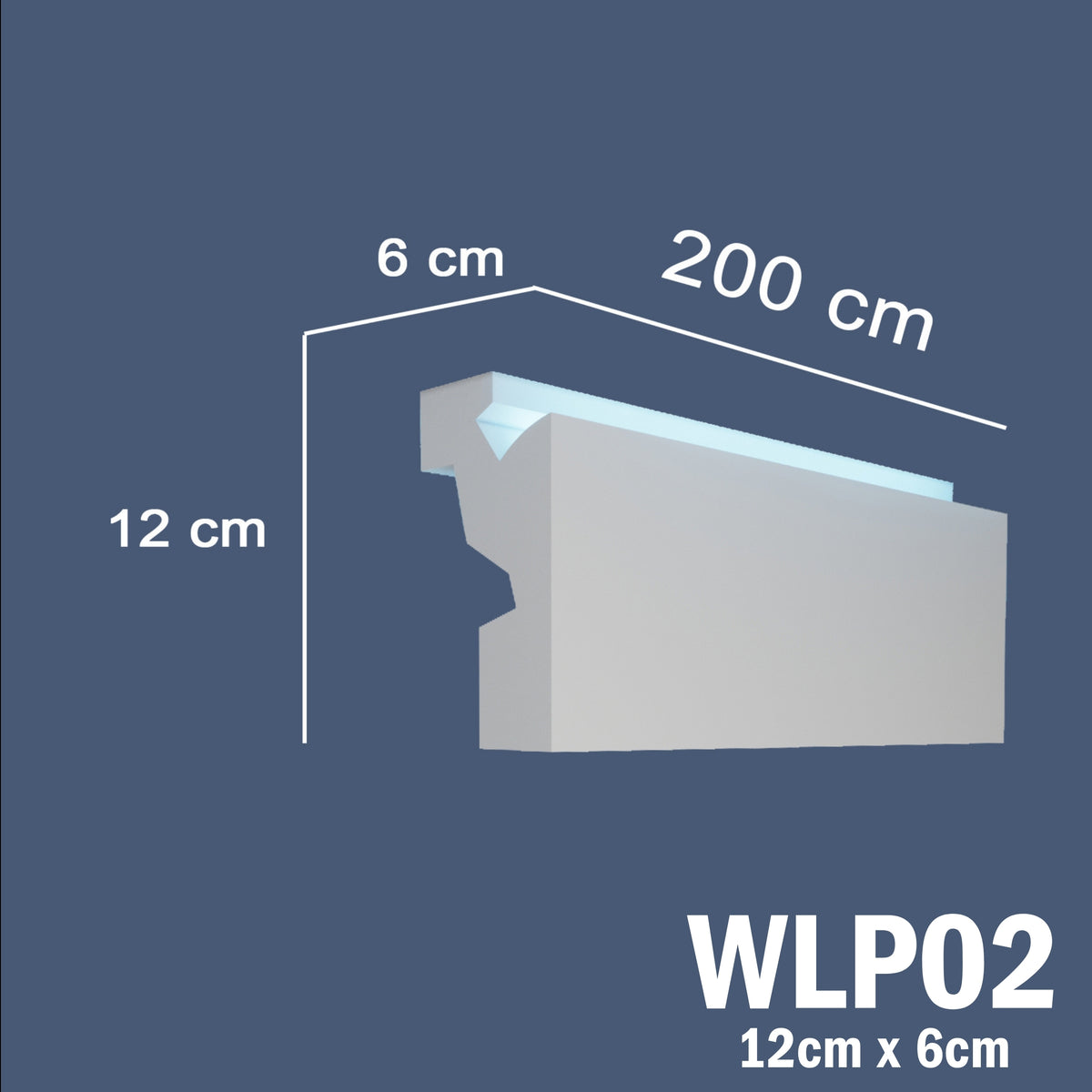 LED Coving for Ceilings Cornice XPS Extruded Polystyrene WLP02