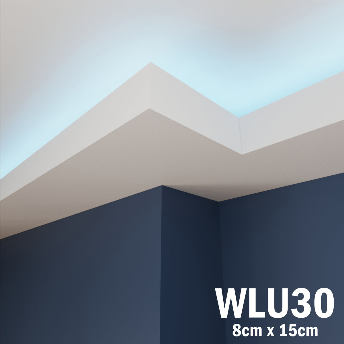 LED Coving for Ceilings Cornice XPS Extruded Polystyrene WLU30