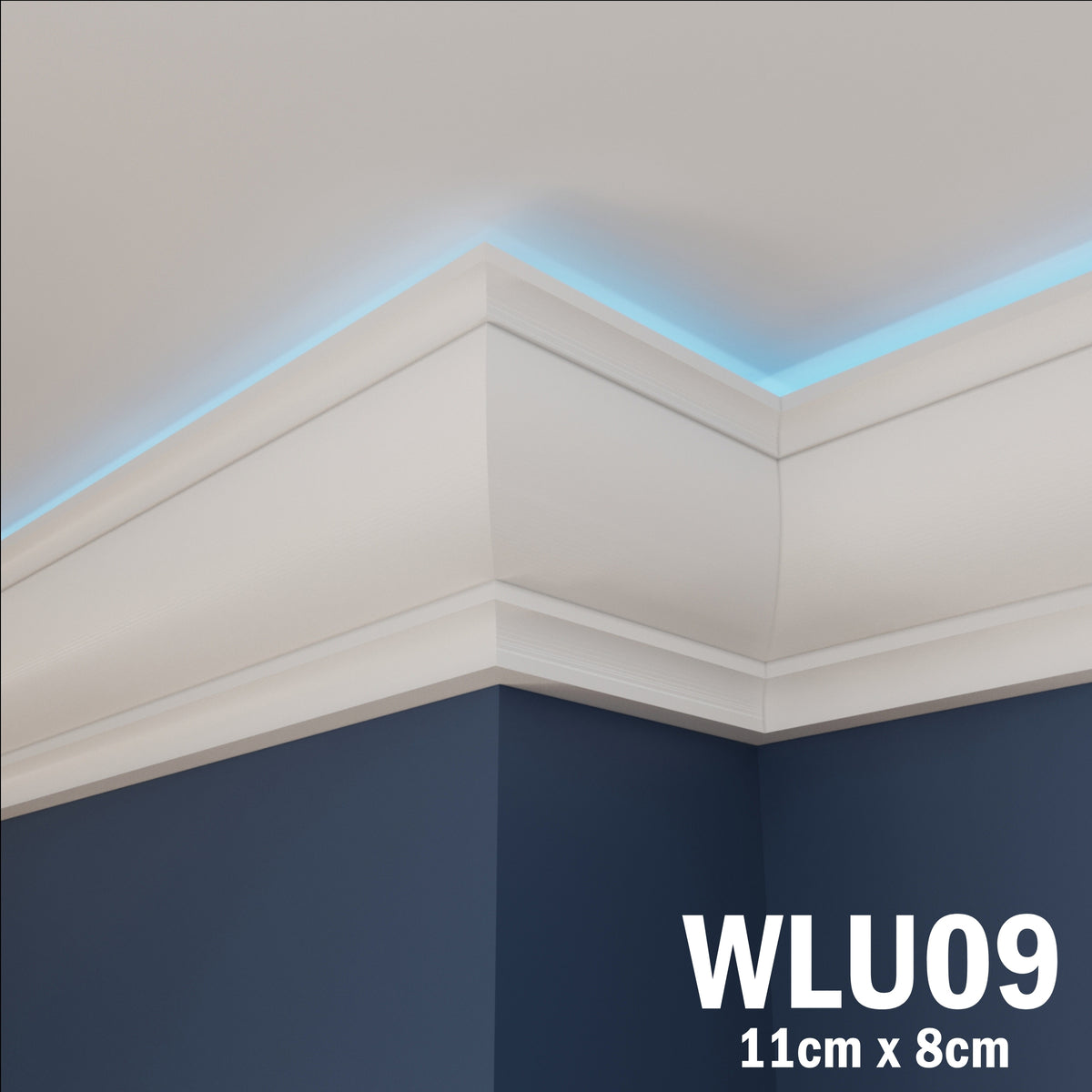 LED Coving for Ceilings Cornice XPS Extruded Polystyrene WLU09