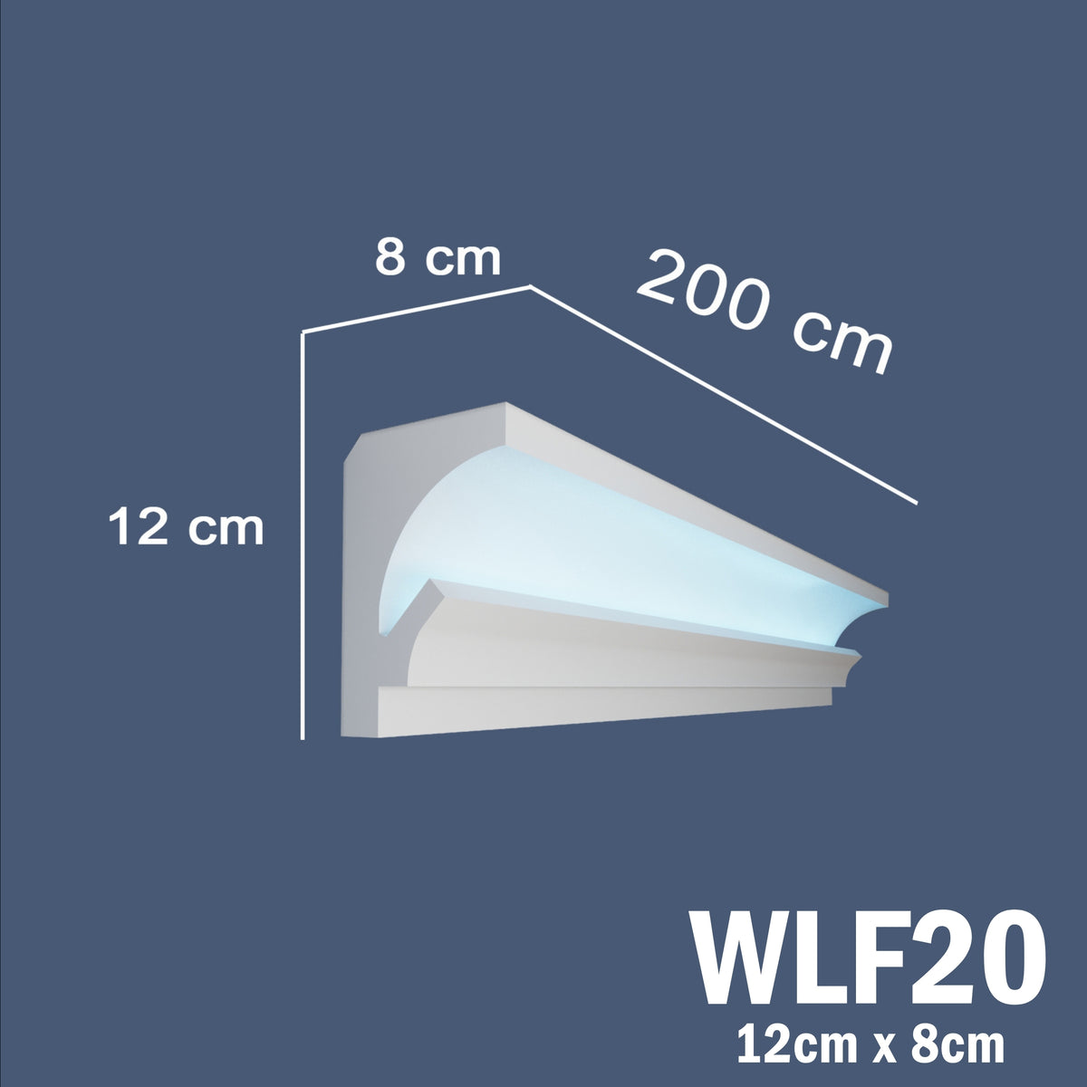 LED Coving for Ceilings Cornice XPS Extruded Polystyrene WLF20