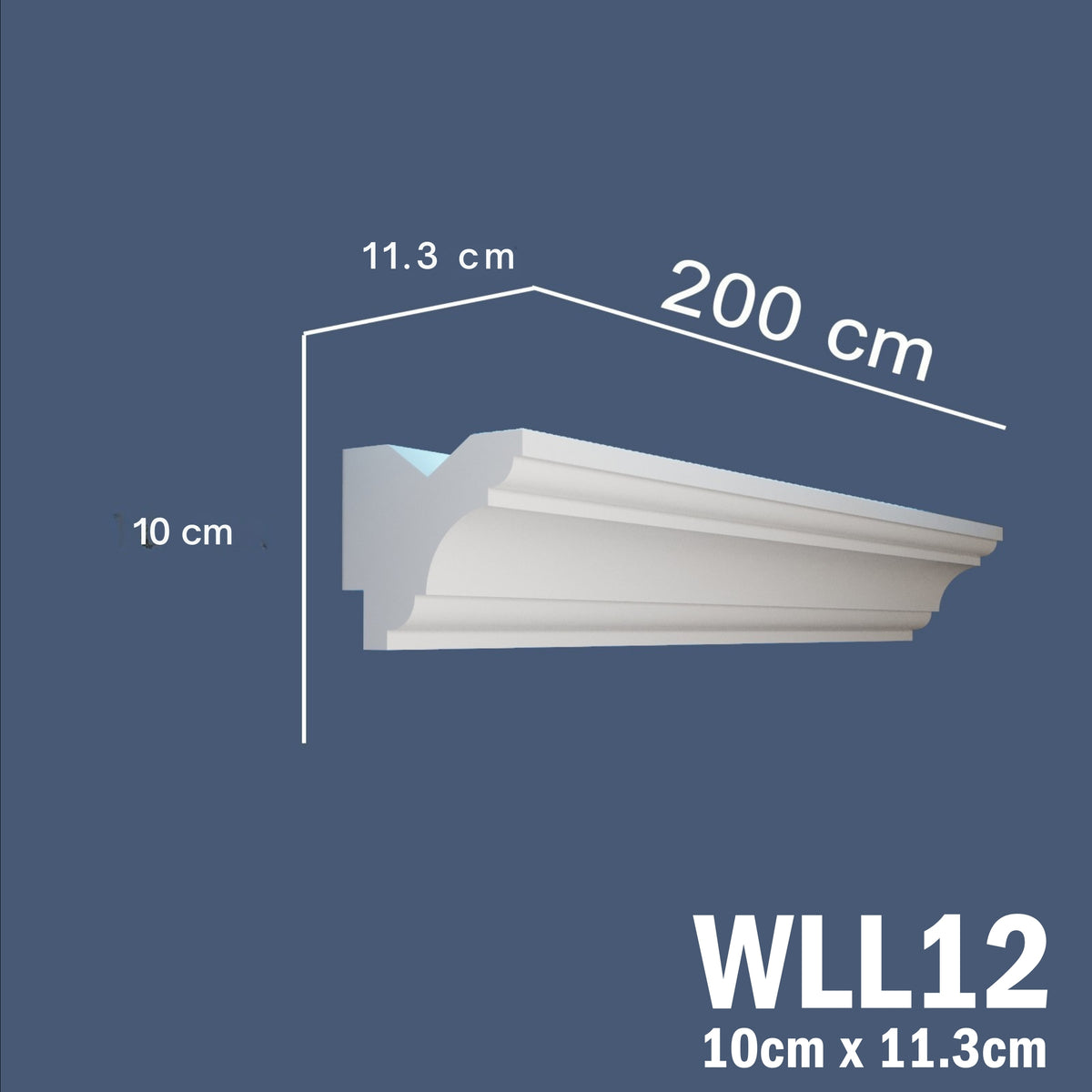 LED Coving for Ceilings Cornice XPS Extruded Polystyrene WLL12