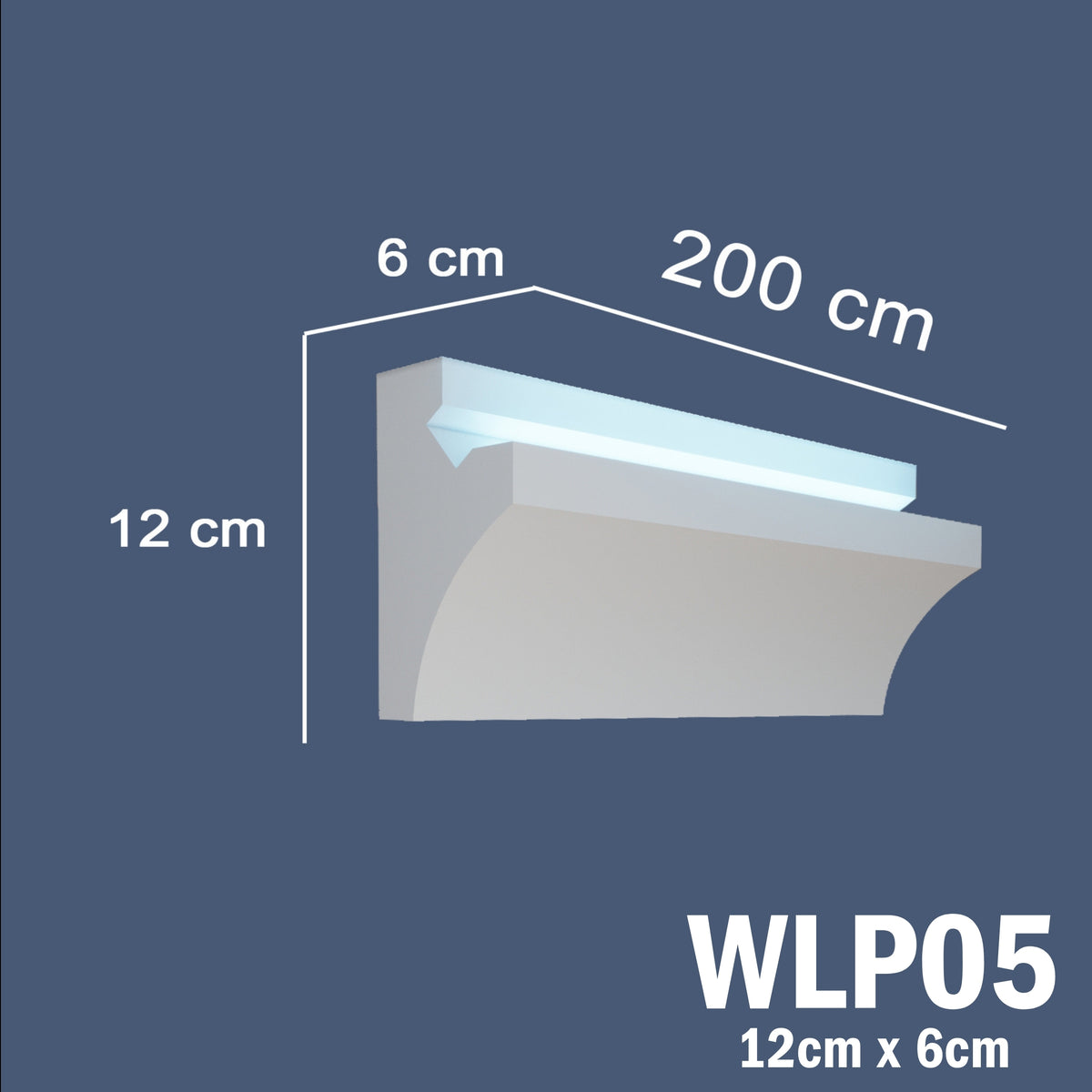 LED Coving for Ceilings Cornice XPS Extruded Polystyrene WLP05