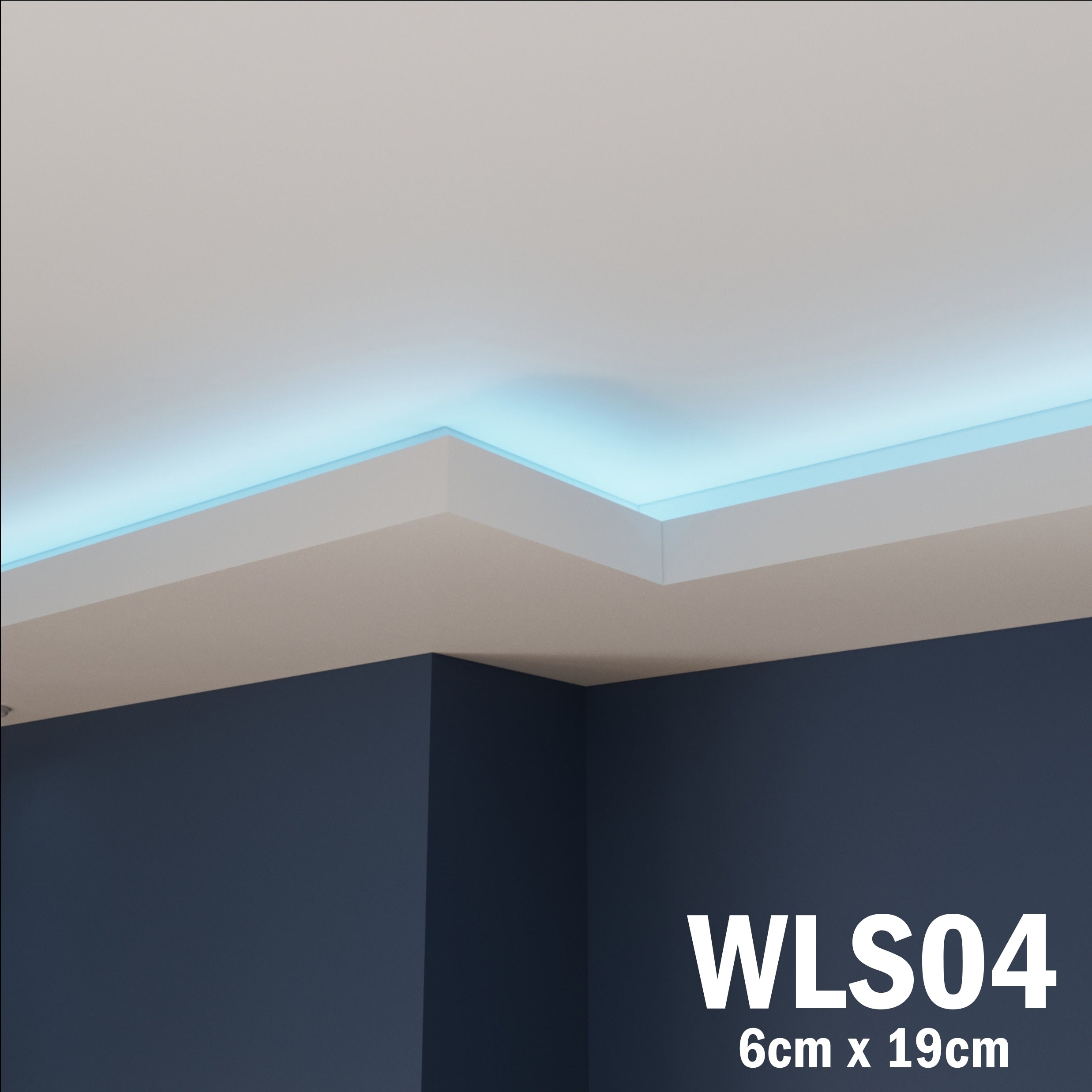 WLS04 Series XPS Cornice Coving – Decorative Coving Moulding for Ceilings, Lightweight Paintable Ceiling Coving Trim, Easy DIY Installation, Durable and Moisture Resistant