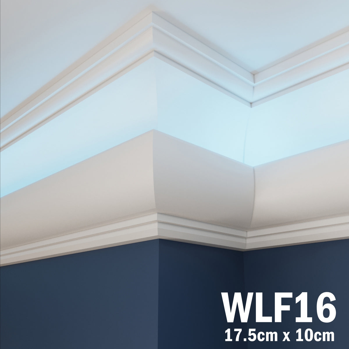 LED Coving for Ceilings Cornice XPS Extruded Polystyrene WLF16