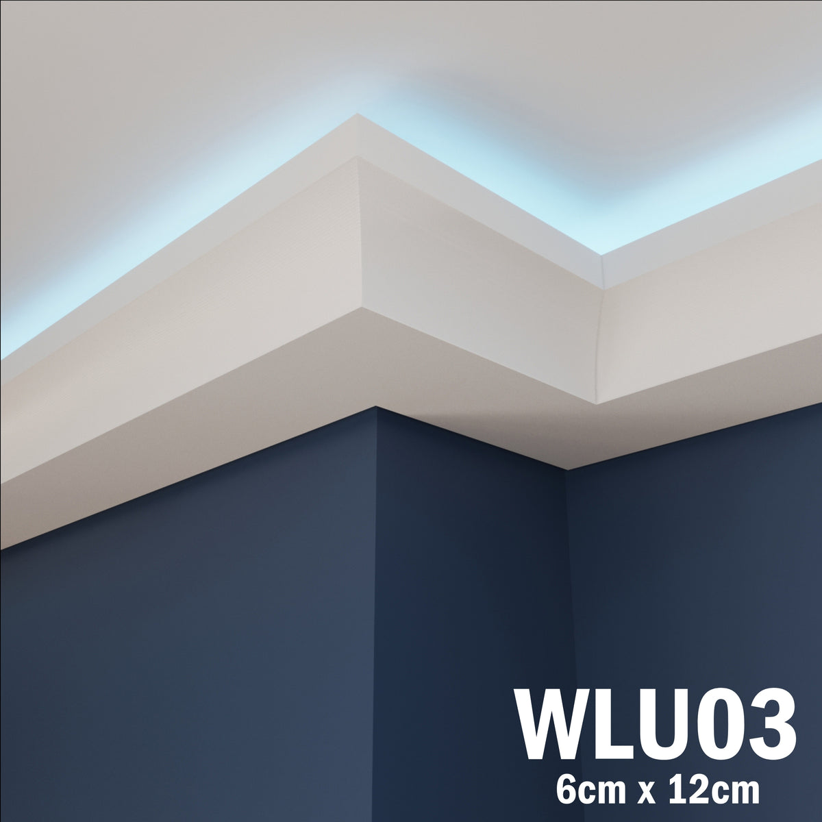 LED Coving for Ceilings Cornice XPS Extruded Polystyrene WLU03