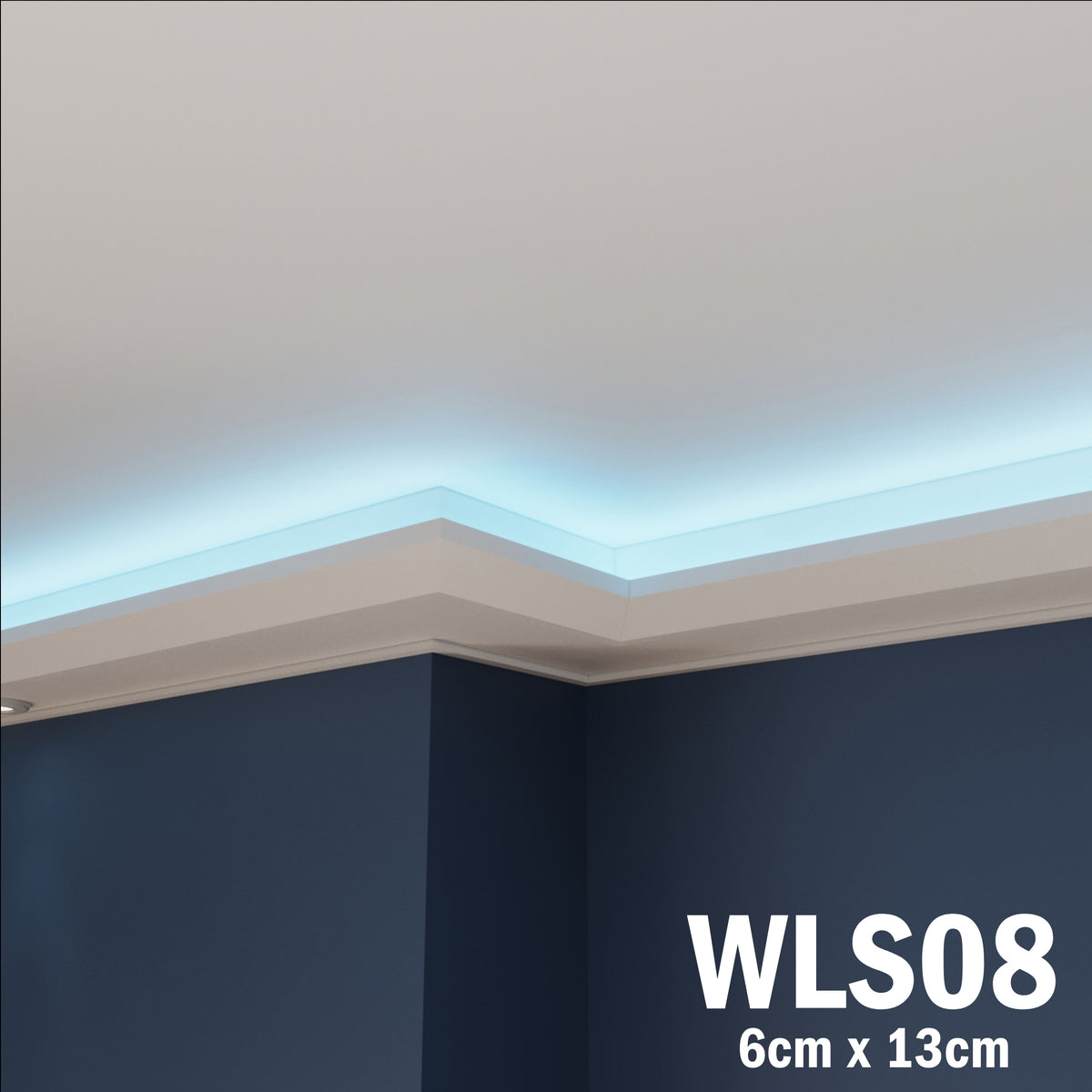 LED Coving for Ceilings Cornice XPS Extruded Polystyrene WLS08