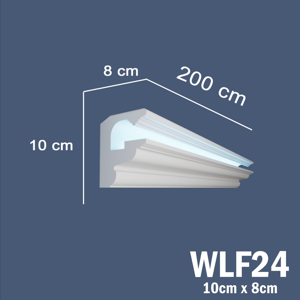 LED Coving for Ceilings Cornice XPS Extruded Polystyrene WLF24