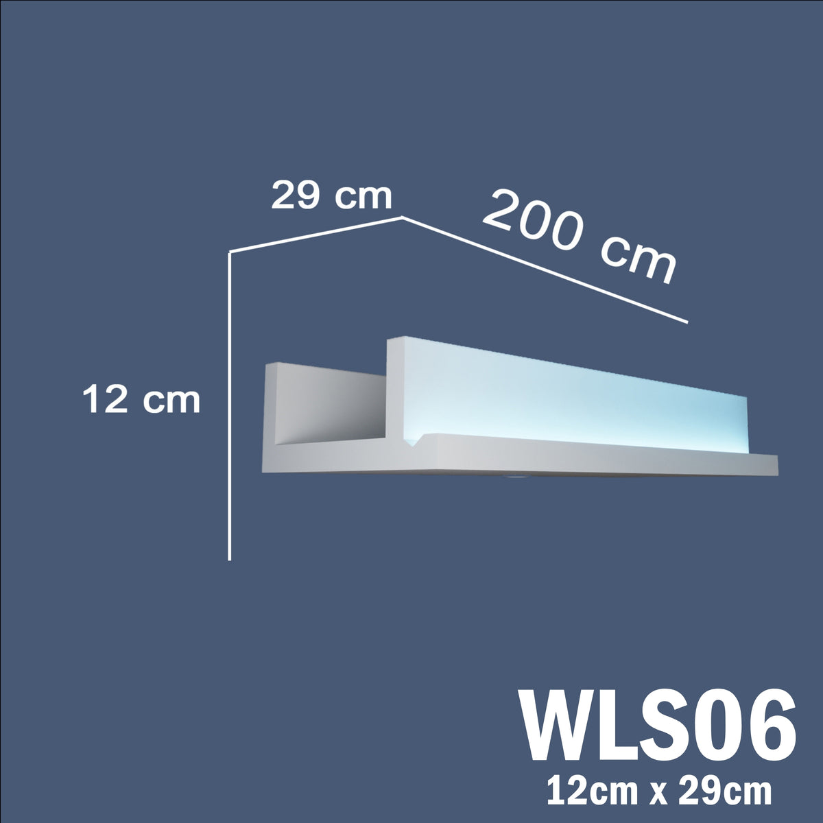 LED Coving for Ceilings Cornice XPS Extruded Polystyrene WLS06
