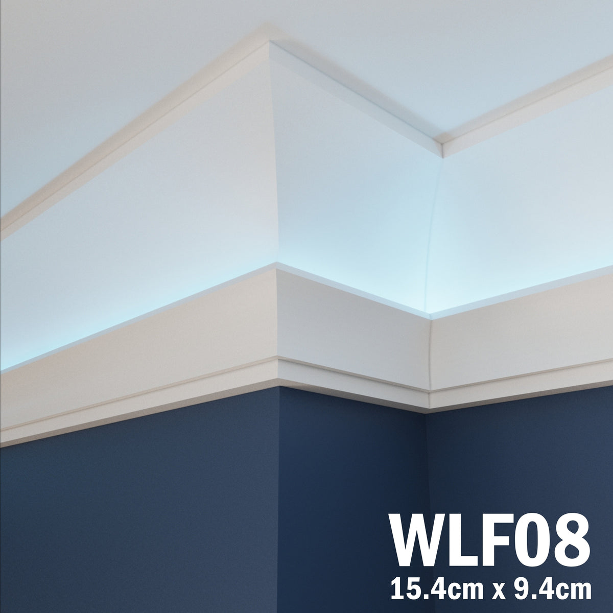 LED Coving for Ceilings Cornice XPS Extruded Polystyrene WLF08