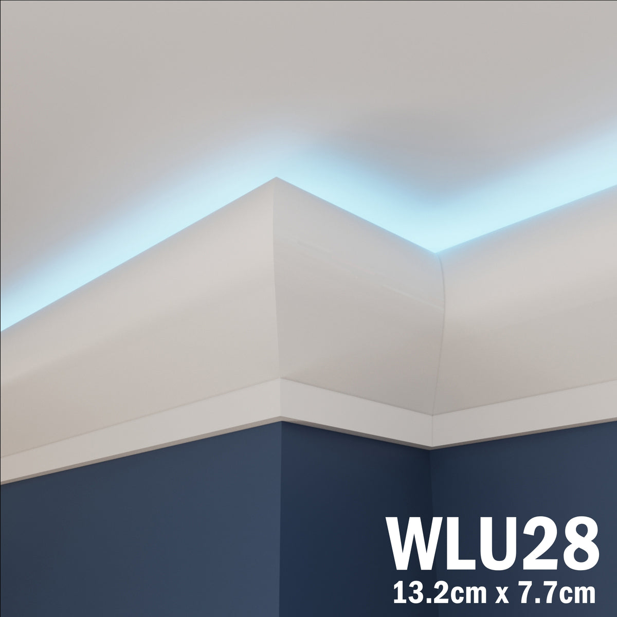 LED Coving for Ceilings Cornice XPS Extruded Polystyrene WLU28