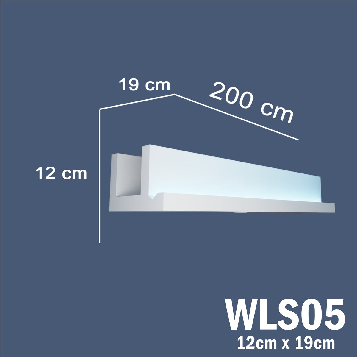 LED Coving for Ceilings Cornice XPS Extruded Polystyrene WLS05