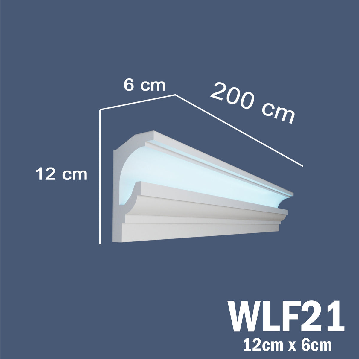 LED Coving for Ceilings Cornice XPS Extruded Polystyrene WLF21