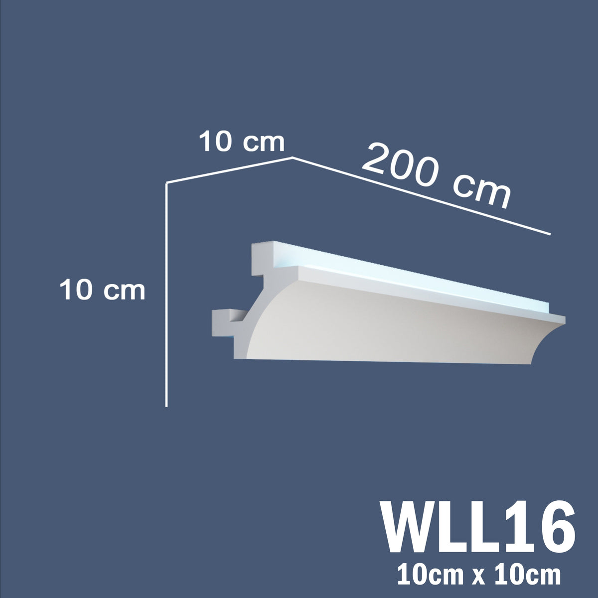 LED Coving for Ceilings Cornice XPS Extruded Polystyrene WLL16