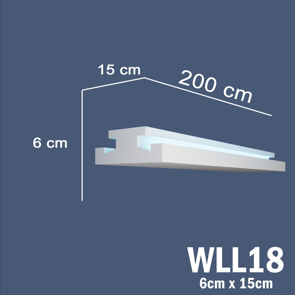 LED Coving for Ceilings Cornice XPS Extruded Polystyrene WLL18