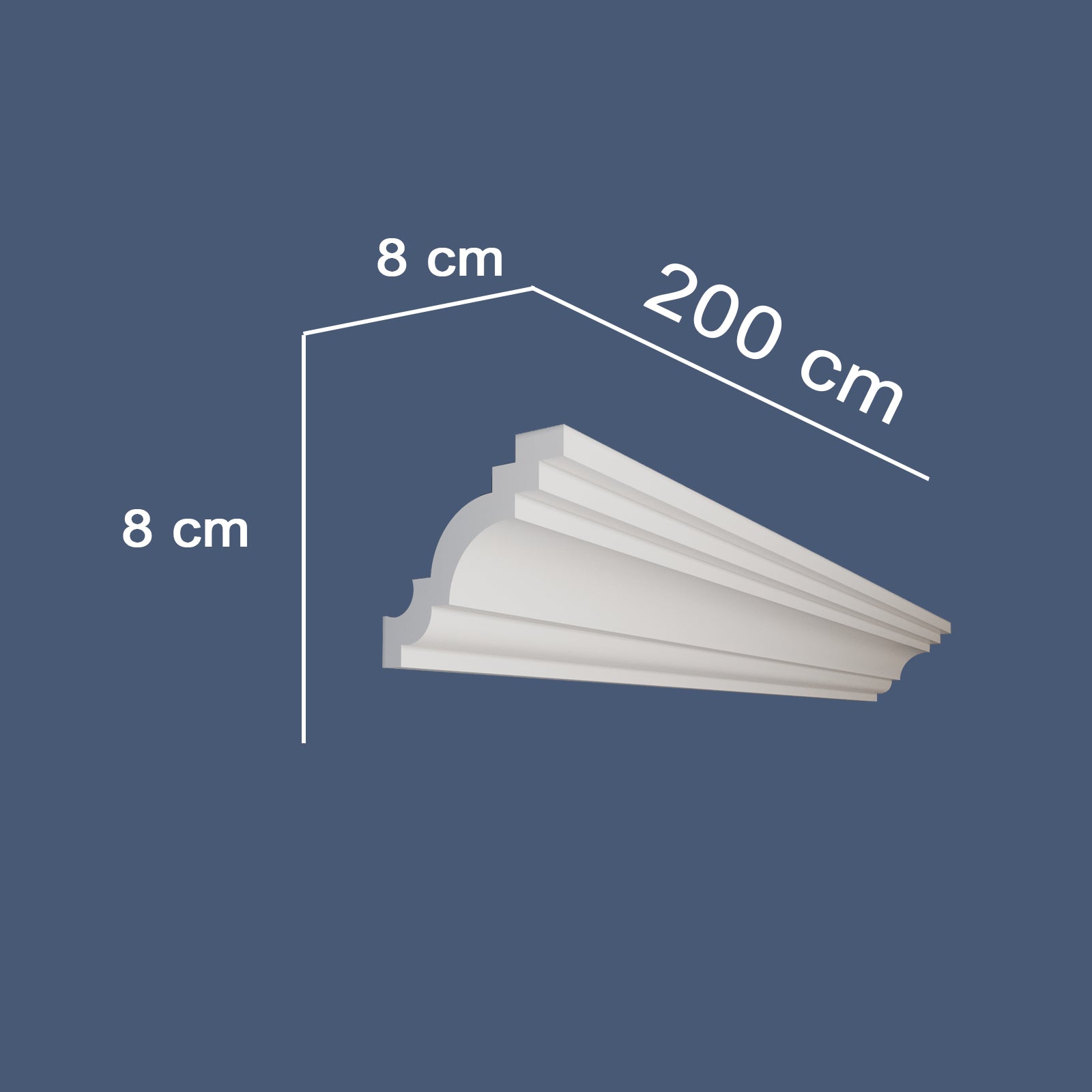 WM01 Series XPS Cornice Coving – Decorative Coving Moulding for Ceilings, Lightweight Paintable Ceiling Coving Trim, Easy DIY Installation, Durable and Moisture Resistant