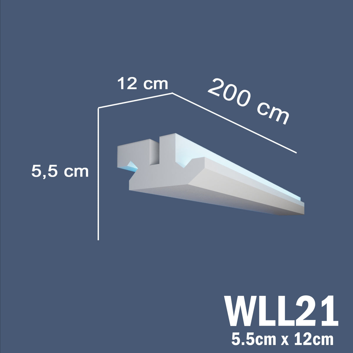 LED Coving for Ceilings Cornice XPS Extruded Polystyrene WLL21
