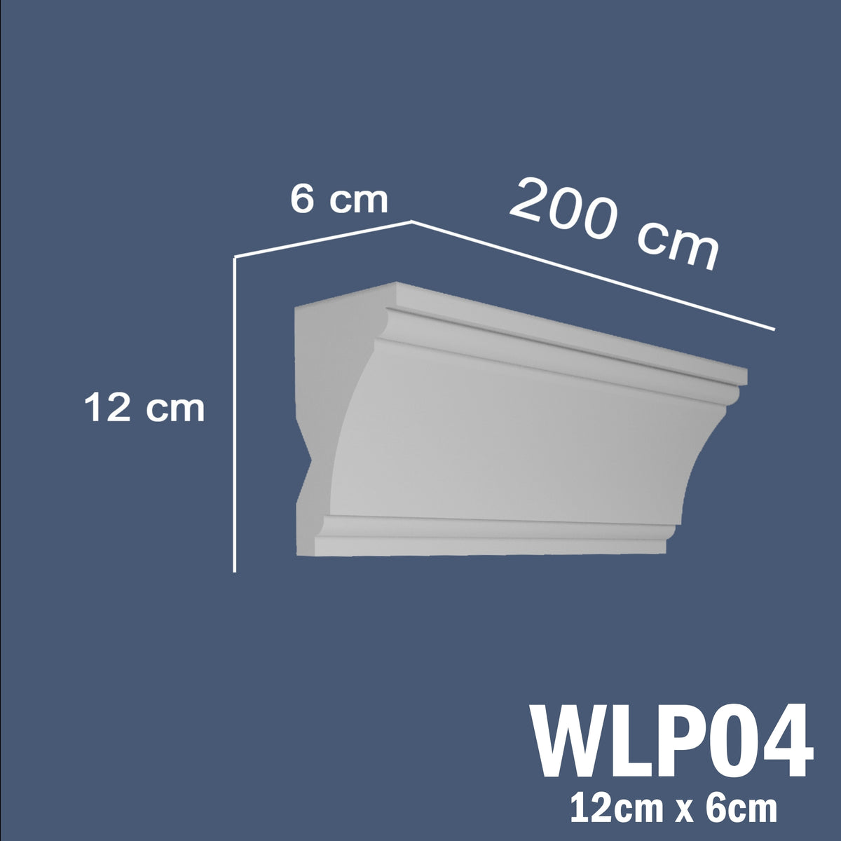 LED Coving for Ceilings Cornice XPS Extruded Polystyrene WLP04