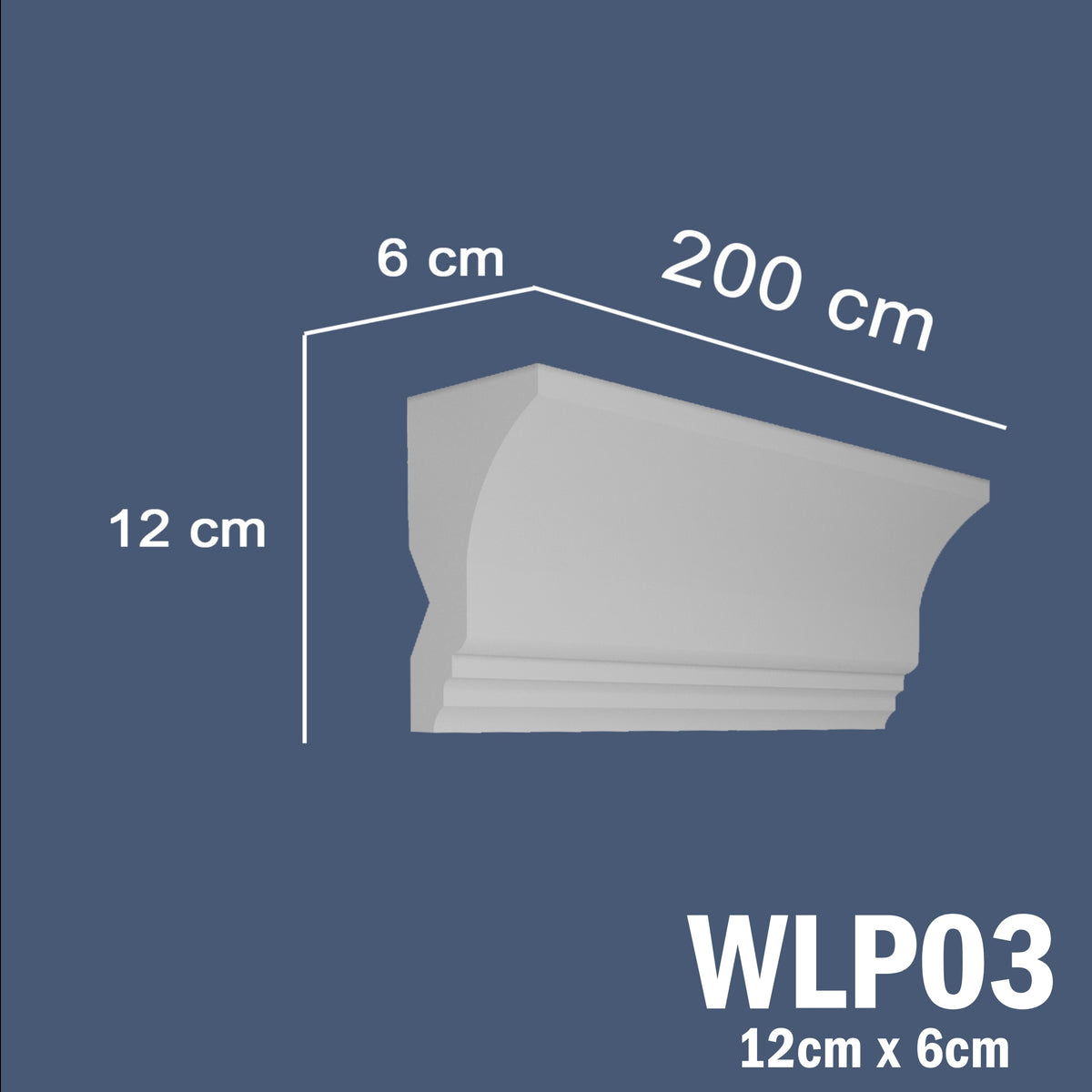 LED Coving for Ceilings Cornice XPS Extruded Polystyrene WLP03
