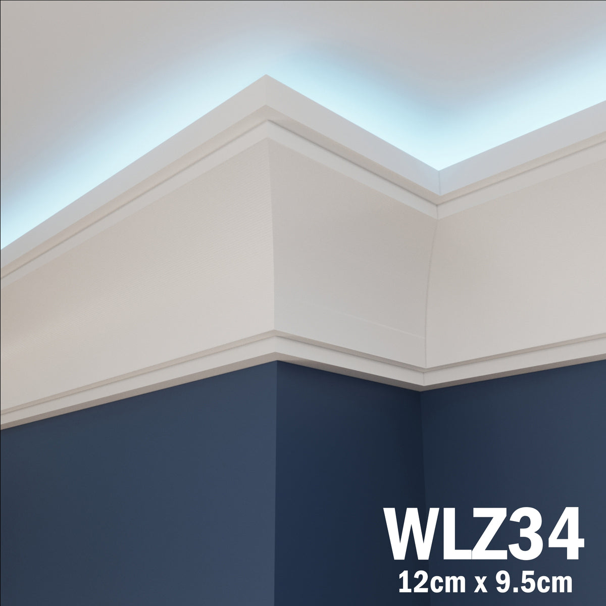 LED Coving for Ceilings Cornice XPS Extruded Polystyrene WLZ34