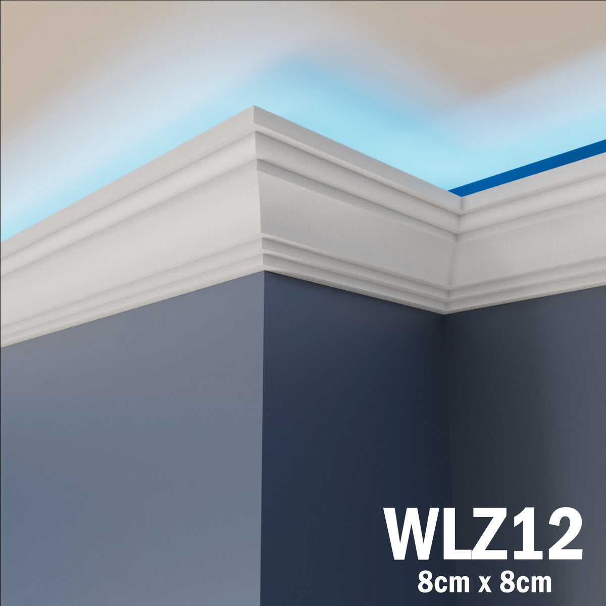 LED Coving for Ceilings Cornice XPS Extruded Polystyrene WLZ12