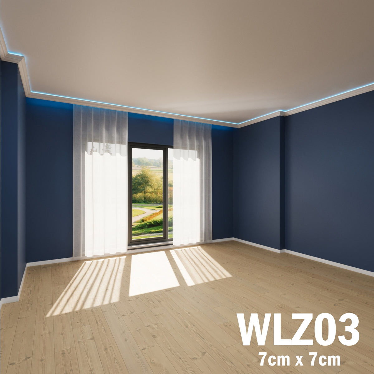 LED Coving for Ceilings Cornice XPS Extruded Polystyrene WLZ03