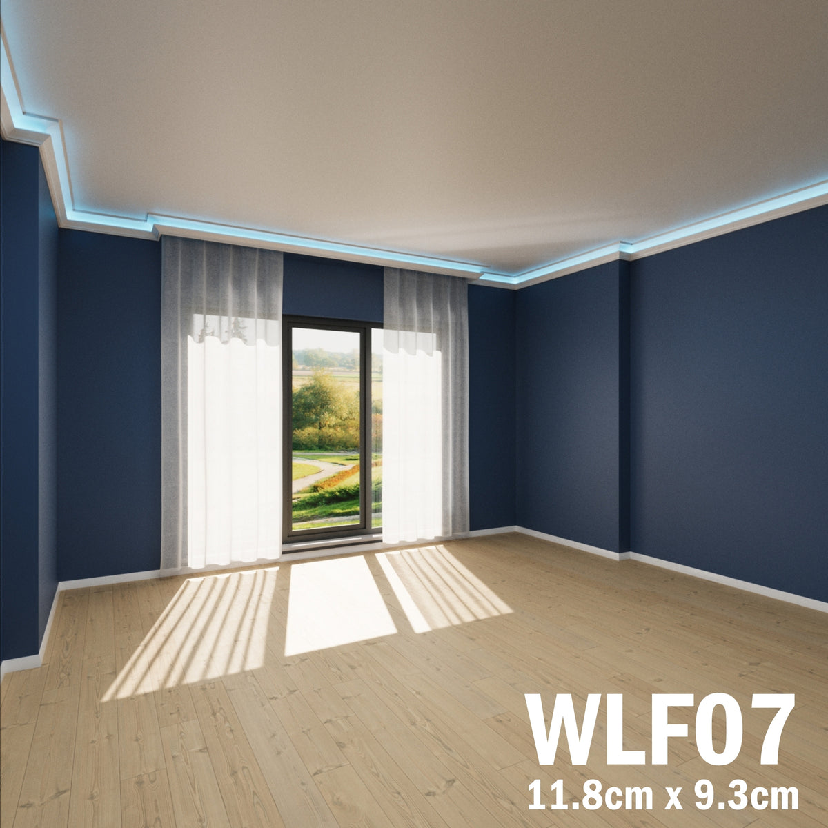 LED Coving for Ceilings Cornice XPS Extruded Polystyrene WLF07