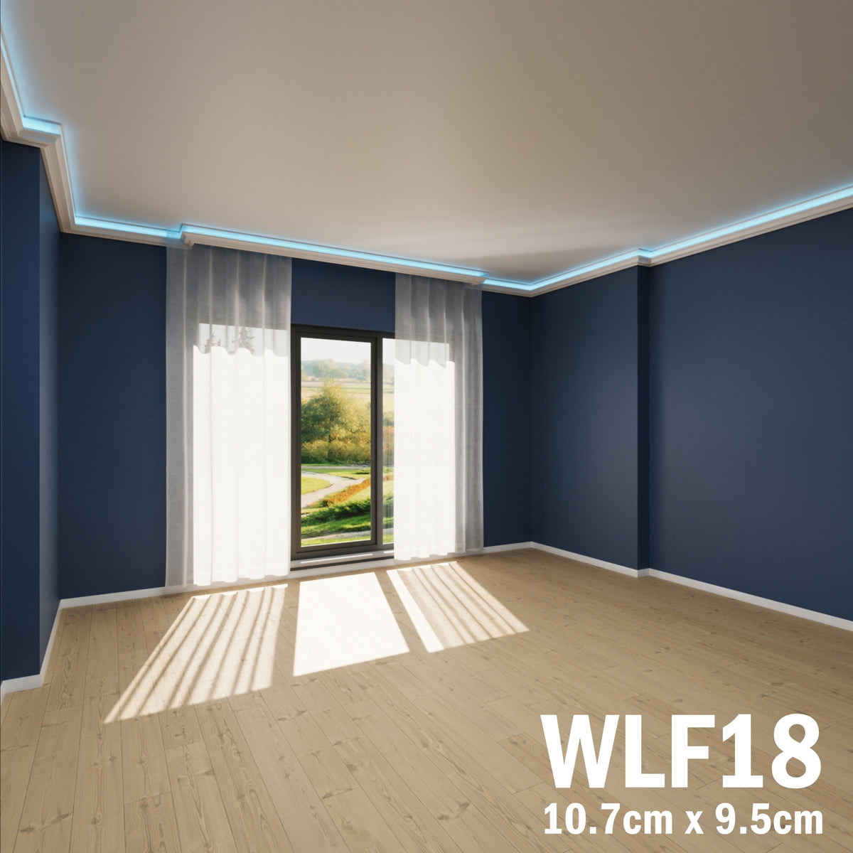 LED Coving for Ceilings Cornice XPS Extruded Polystyrene WLF18