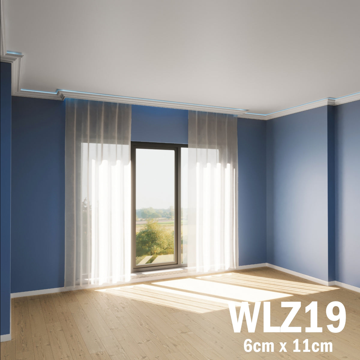 LED Coving for Ceilings Cornice XPS Extruded Polystyrene WLZ19