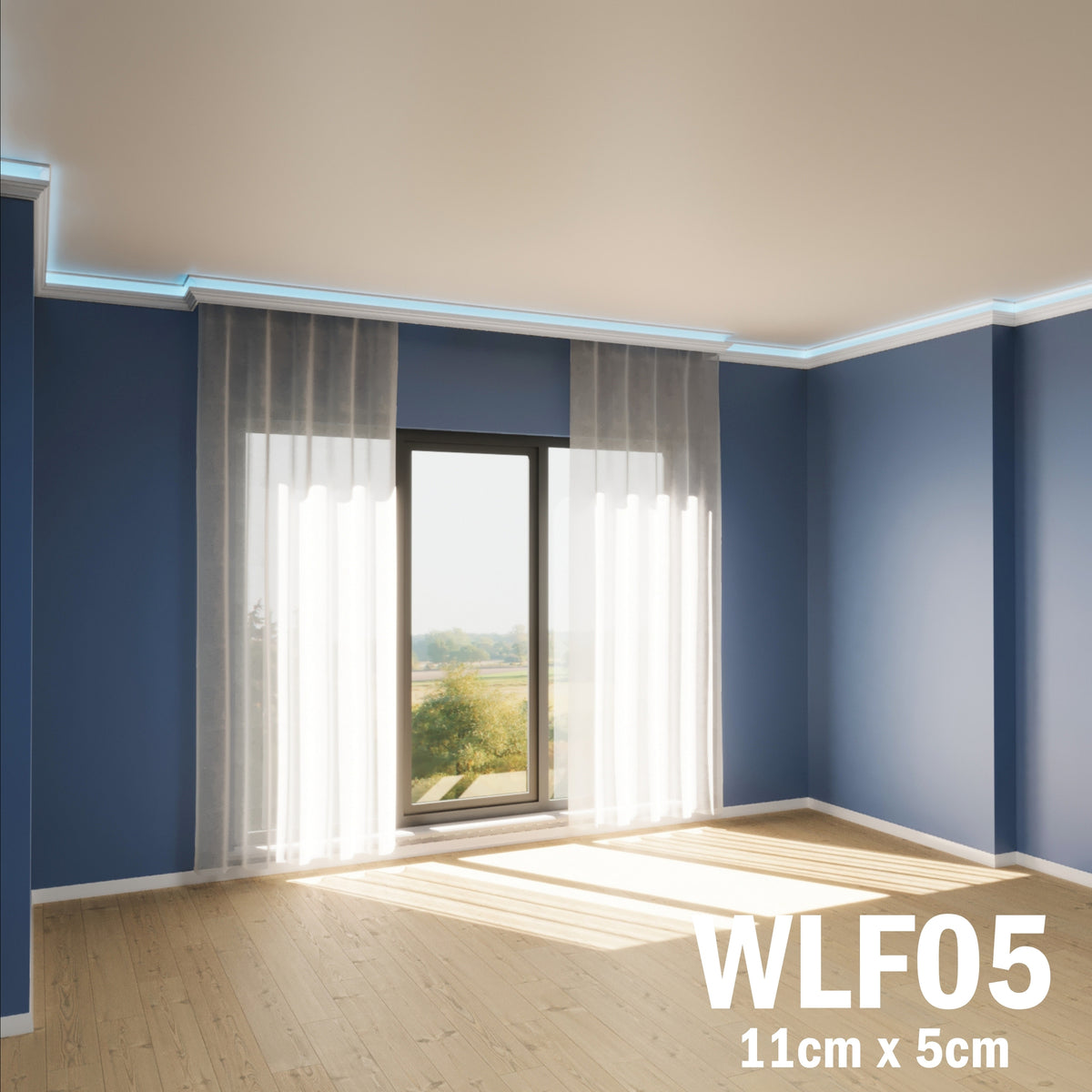 LED Coving for Ceilings Cornice XPS Extruded Polystyrene WLF05