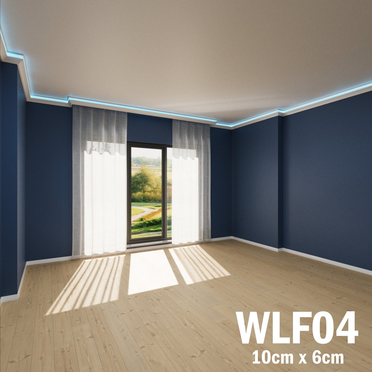 LED Coving for Ceilings Cornice XPS Extruded Polystyrene WLF04