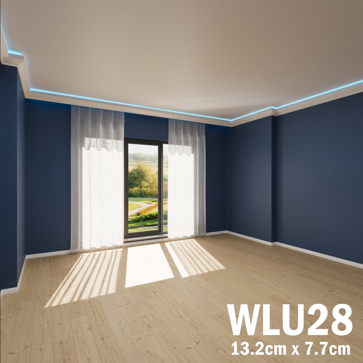 LED Coving for Ceilings Cornice XPS Extruded Polystyrene WLU28