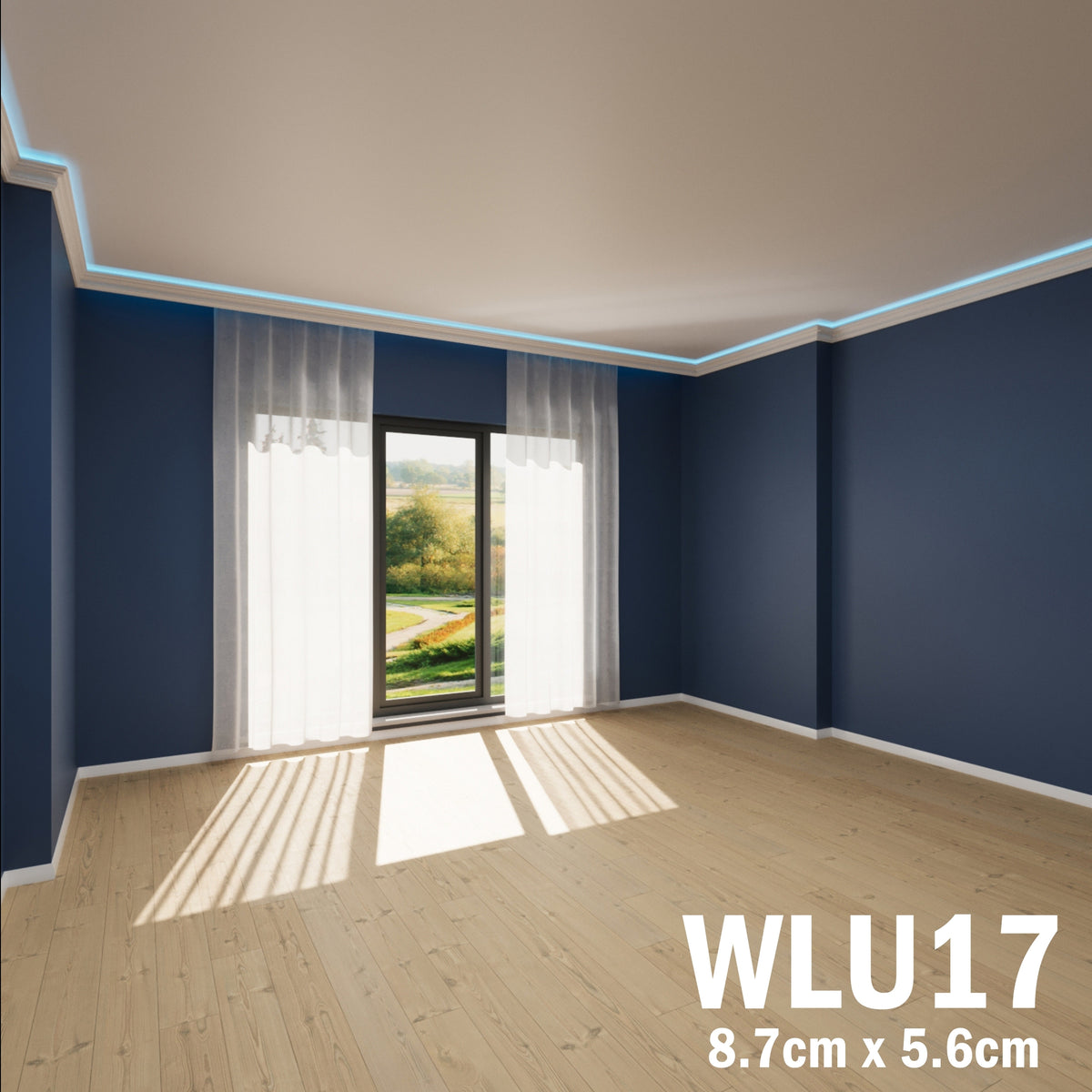 LED Coving for Ceilings Cornice XPS Extruded Polystyrene WLU17